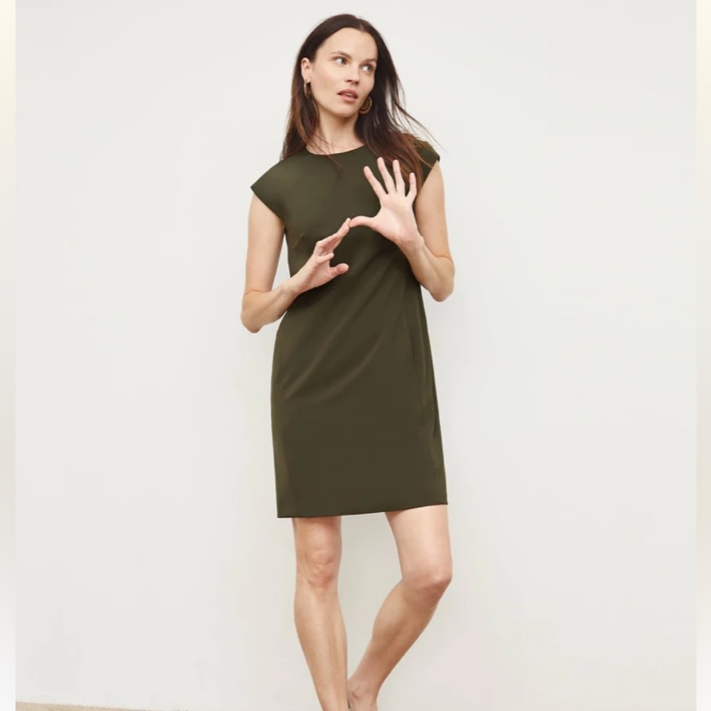 MM LaFleur Maaza Dress NWT Olive. Size Small